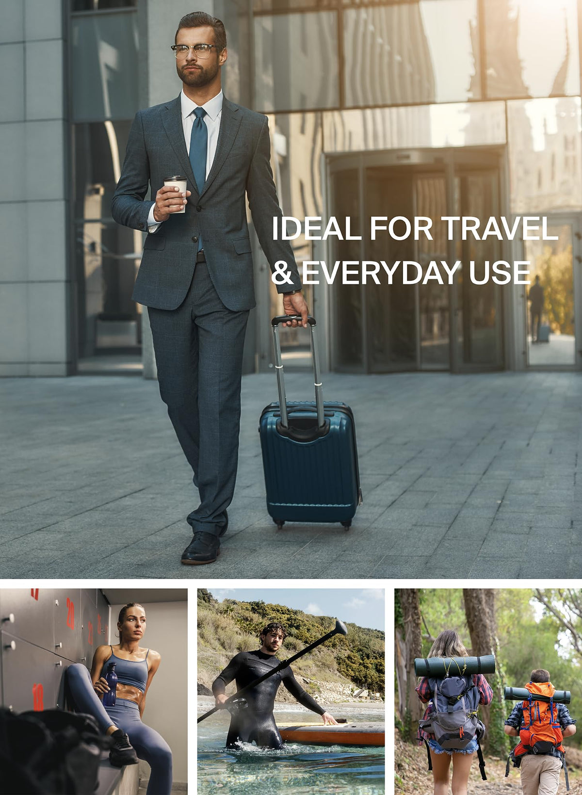 BlackVoyage privacy-gray exterior keeps outfits discreet at security checks.