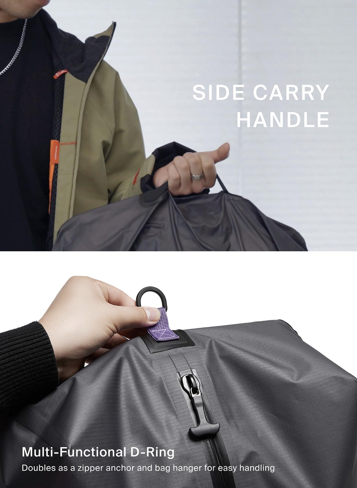 BlackVoyage 18L vacuum bag for effortless packing with USB-C pump.
