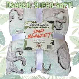 Blanket Buddies olive dinosaur design adds playful room accent and imaginative play.