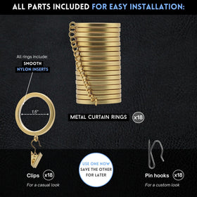 BLASTHOME pin hooks included for quick curtain hanging