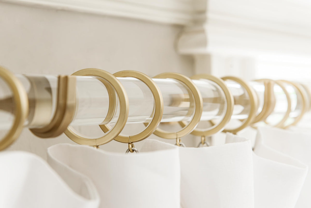 BLASTHOME 18-ring set for two standard curtains on a rod