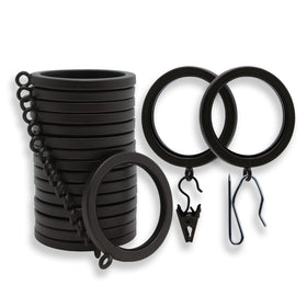 BlastHome luxury curtain rings with nylon insert for smooth operation.