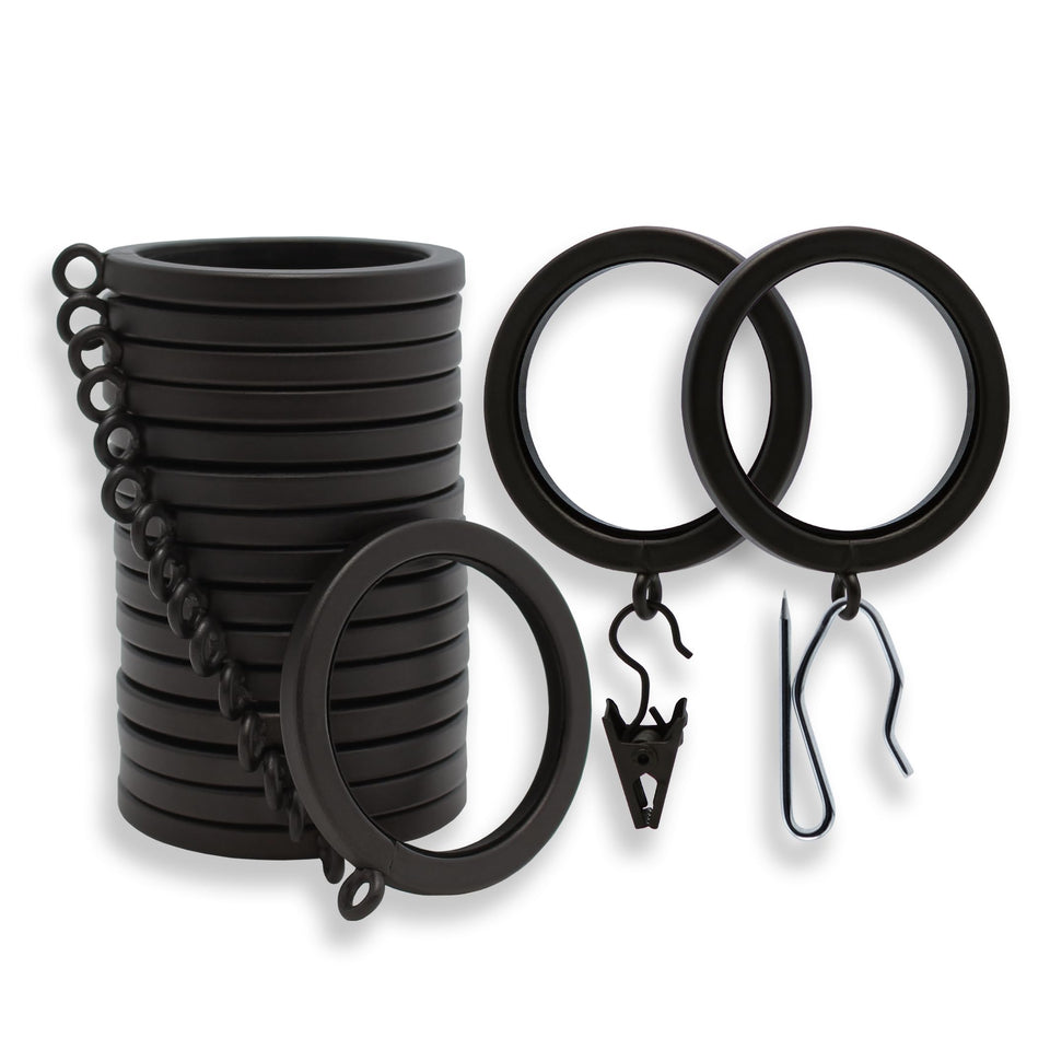 BlastHome luxury curtain rings with nylon insert for smooth operation.