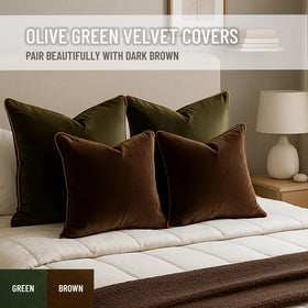 Two-pack Blau Marité pillow covers provide coordinated styling for sofa or bed.