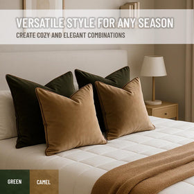 Durable piping helps Blau Marité velvet covers maintain their shape over time.