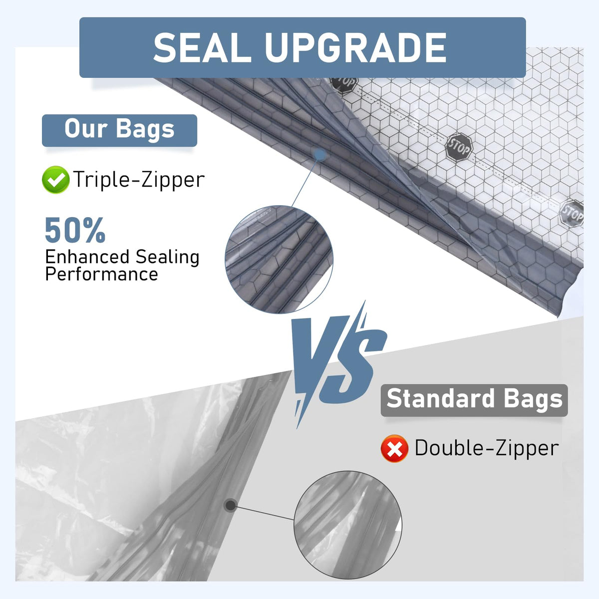 BlazeHold bags material 80μm PA+PE for higher tear resistance