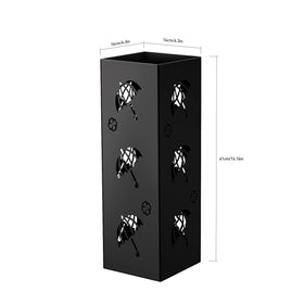BLELEYLL umbrella stand entryway side view highlights sturdy construction and easy access.