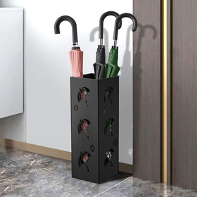 BLELEYLL umbrella stand hollow design supports quick drying and versatile storage.