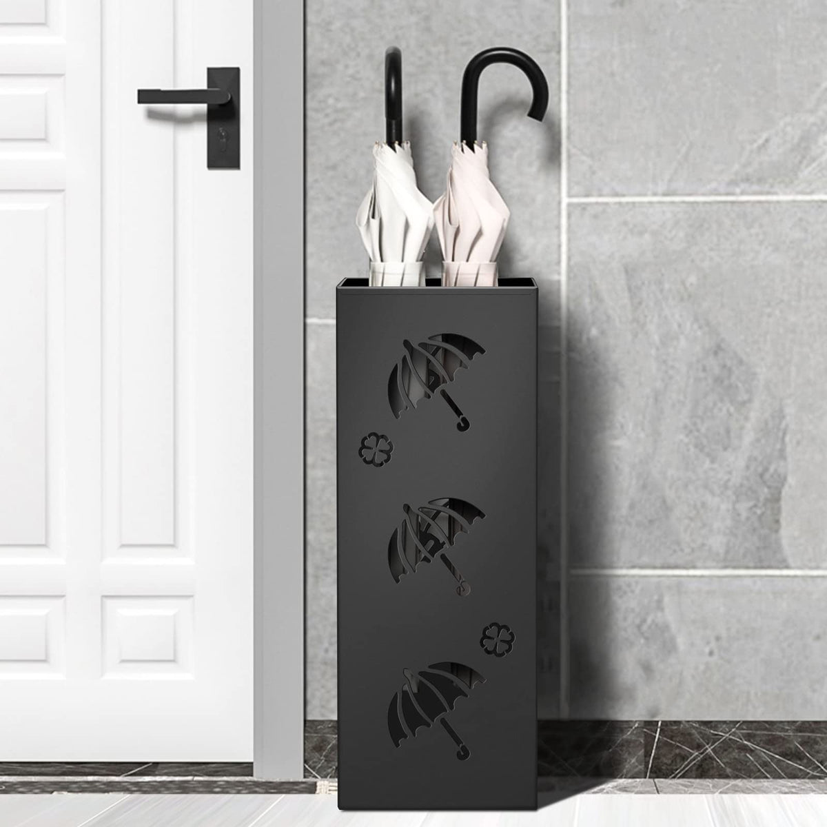 BLELEYLL umbrella stand powder-coated steel protects against moisture and rust.