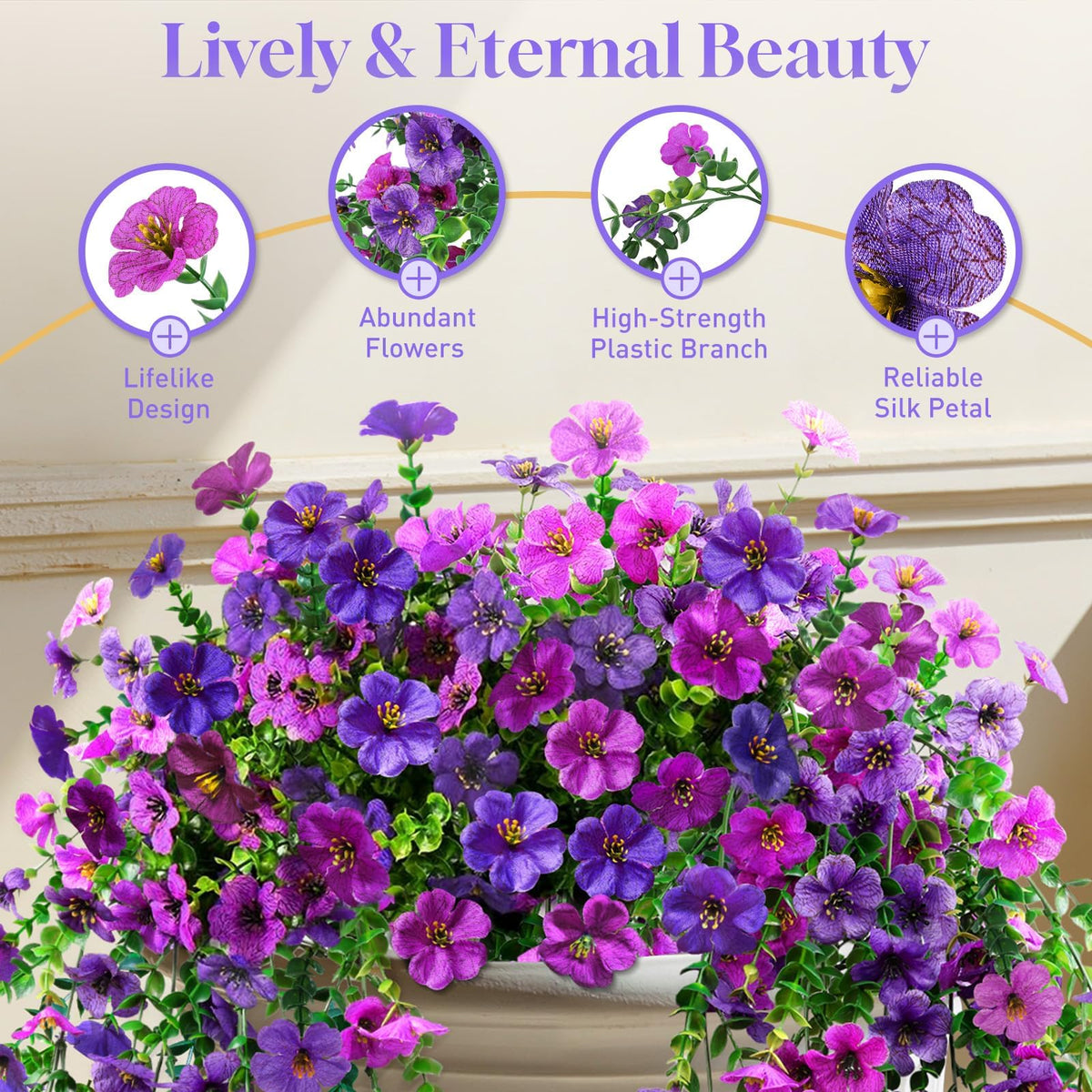 BlessedSeason dense full bouquet provides a lush outdoor look