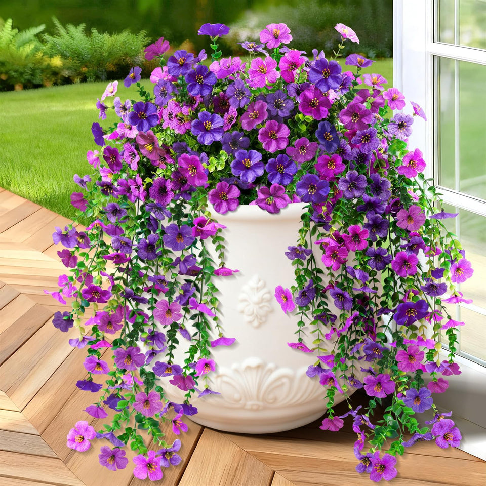 BlessedSeason hanging flowers bundle for porch decor with zero maintenance