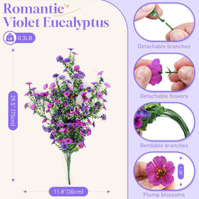 BlessedSeason outdoor fake flowers UV-resistant for sunlit balconies