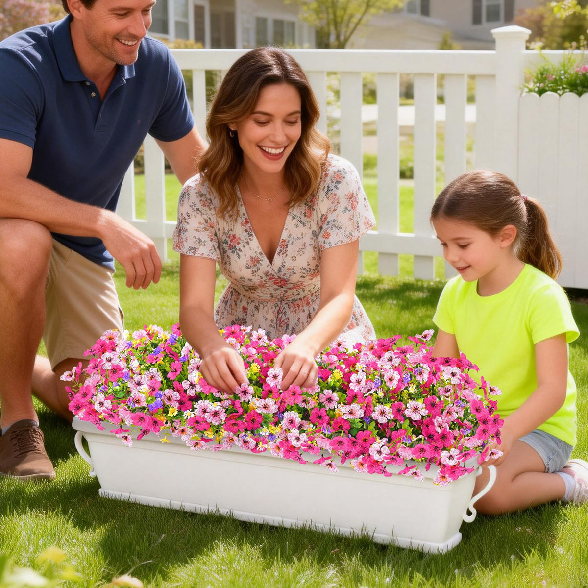 BLEUM CADE outdoor flowers: porch garden decor offers maintenance-free charm.