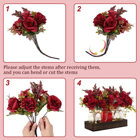 BLEUM CADE centerpiece enhances cozy dining room decor