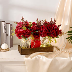 BLEUM CADE mason jar lights add warm glow to dining