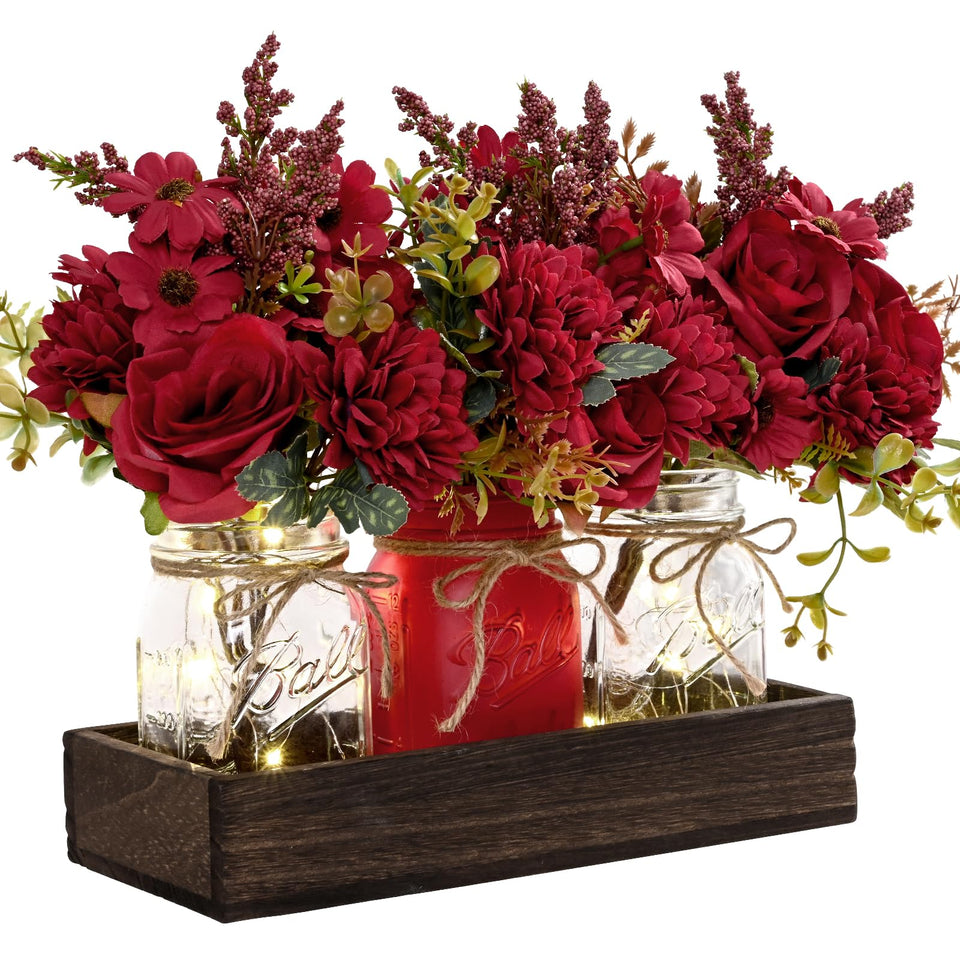 BLEUM CADE centerpiece wood tray frames a cozy table ambiance