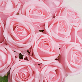 BLEUM CADE pink roses on sturdy stems ideal for vase displays.