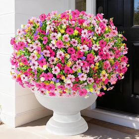 BLEUM CADE violets outdoor bundle adds lifelike color for porch decor.