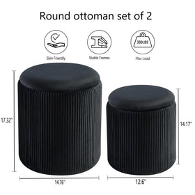 BLEXA vanity stool with removable lid doubles as a tray top