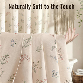 Blgiont curtain draped view demonstrates easy hanging and privacy