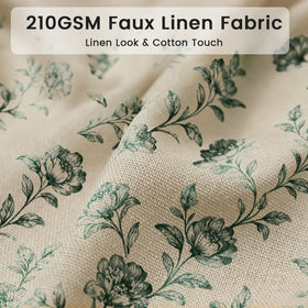 Blgiont vintage cottagecore bathroom ambiance with sage floral curtain