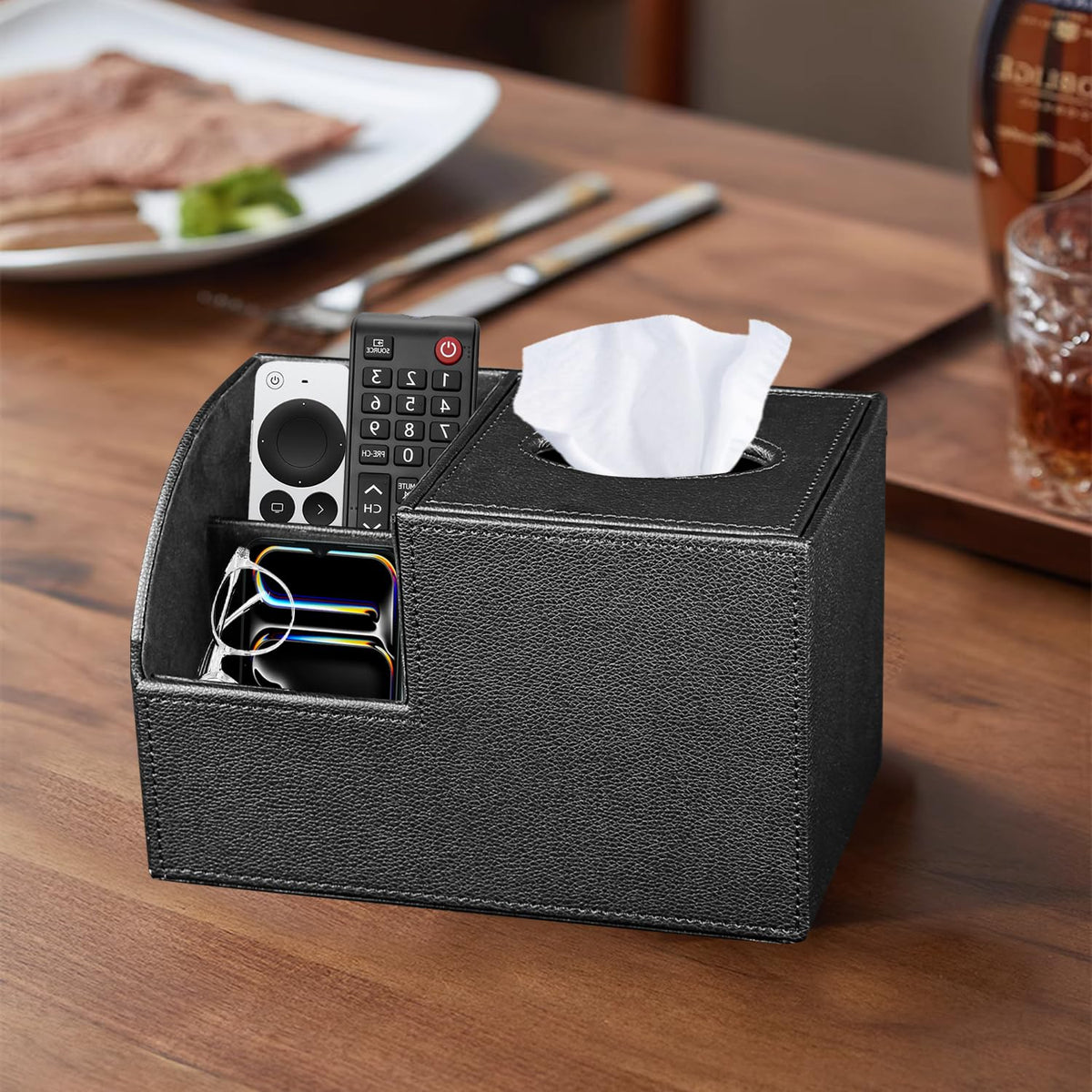 BLIENCE embossed-pattern PU leather cover adds a decorative touch.