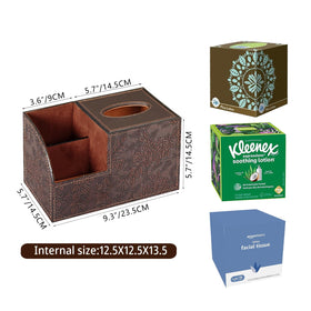 BLIENCE tissue box cover includes remote control holder for bedside organization.