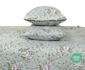 Bliss Casa Blossom double brushed cotton 160gsm offers warmth and breathability.
