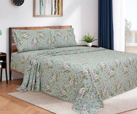 Bliss Casa Blossom flannel fitted sheet queen with deep pocket for secure fit.