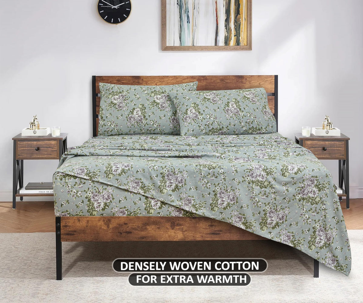 Bliss Casa Blossom wrinkle-resistant finish keeps sheets tidy and neat.