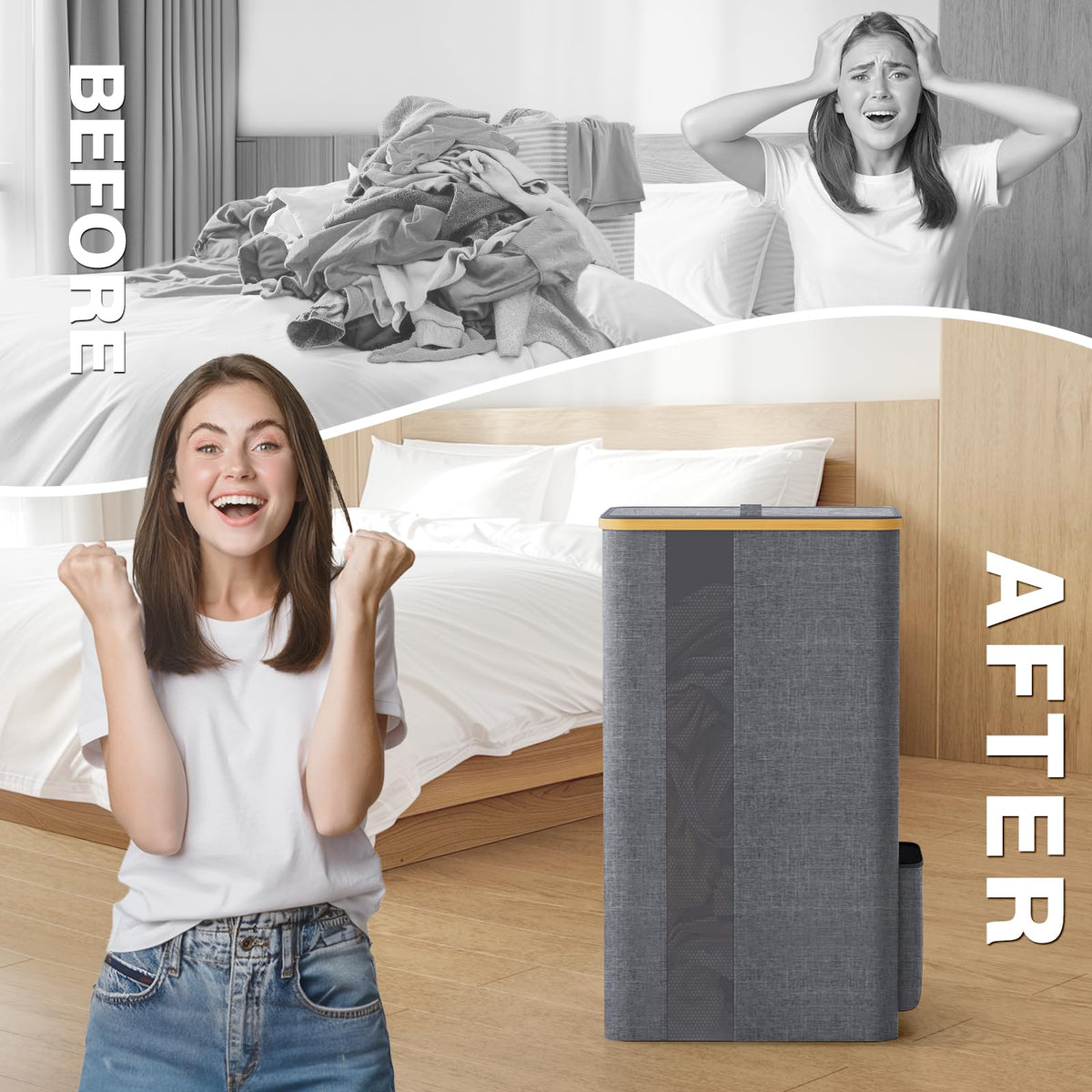 BlissTotes sturdy handles enable easy lifting on stairs or dorms.