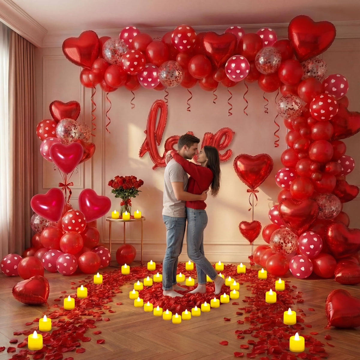 BlissBash bedroom and hotel decor setup ideal for proposals.