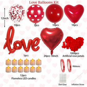 BlissBash love foil balloon highlights the centerpiece for intimate celebrations.