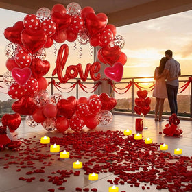 BlissBash 1000 rose petals spread for elegant décor across floors or tables.