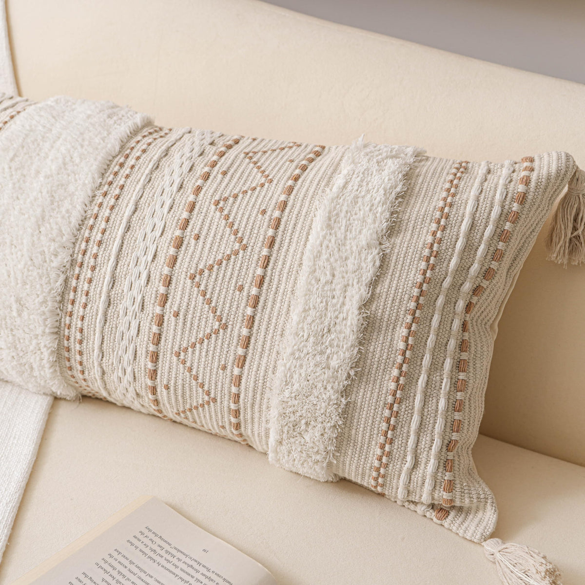 BlissBlush 12x20 cream cover supports elegant layered decor