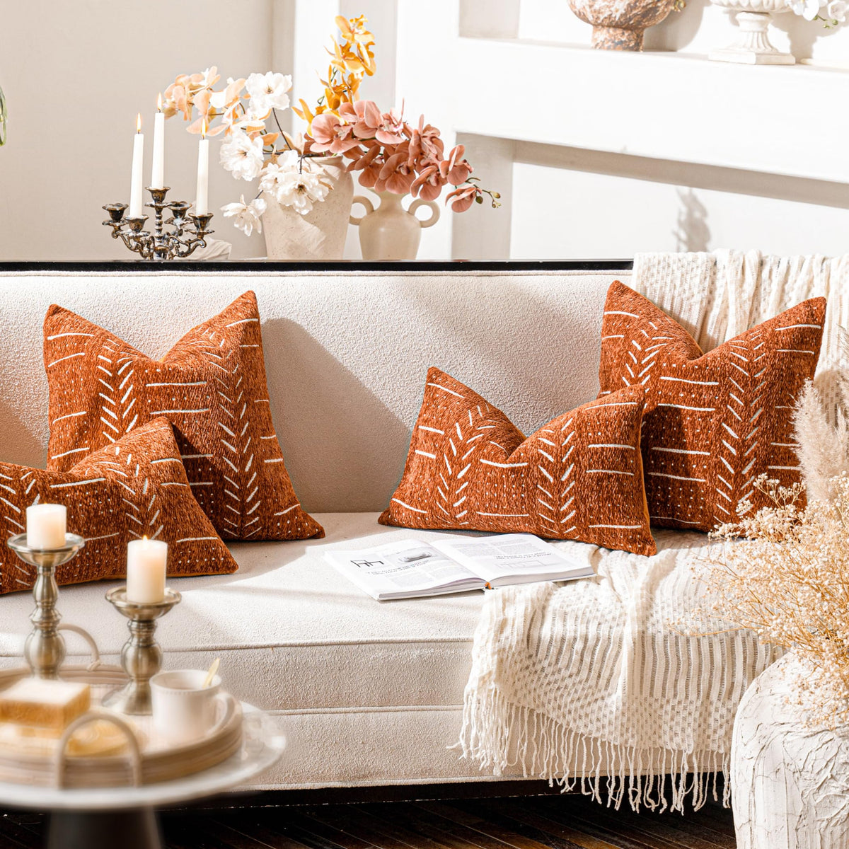 BlissBlush decorative pillow cover suitable for couch, bed, and chair styling