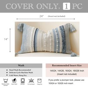 BlissBlush pillow cover complements coastal living room decor.