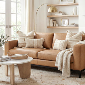 BlissBlush rectangle pillow cover with tufted detailing for modern couches