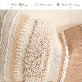Rectangular BlissBlush cover anchors bed styling with a refined look.