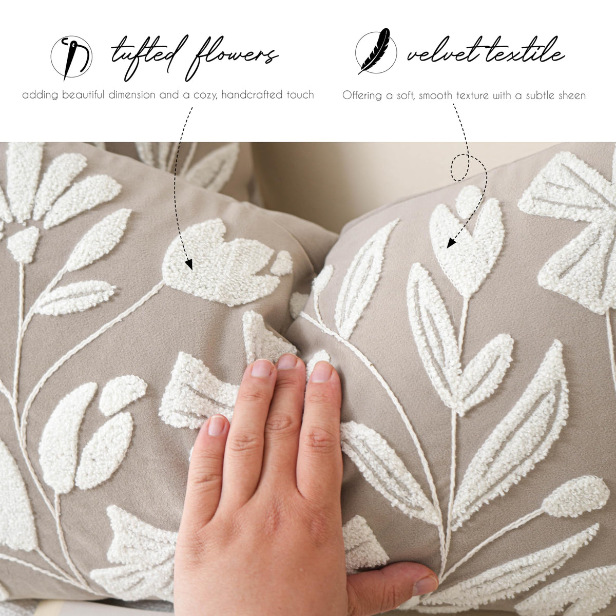 BlissBlush tufted velvet texture provides plush feel without bulk