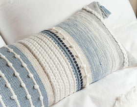 BlissBlush about us inspired pillow cover reflects women-owned design studio.