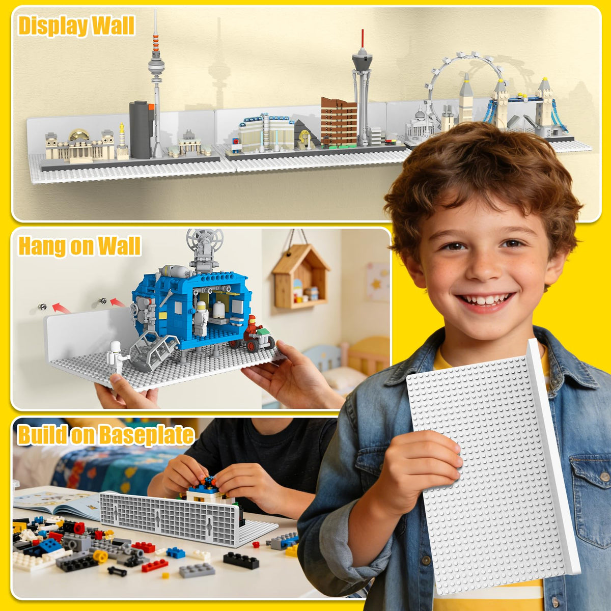 Durable ABS BlissBox display shelf with smooth edges and white finish.
