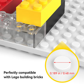 BlissBox white ABS shelves showcase LEGO creations with sturdy 12 lb capacity.