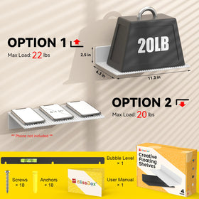 All hardware included for quick BlissBox installation and level alignment.