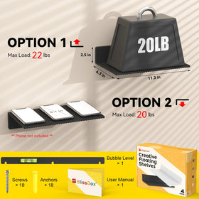BlissBox included pre-drilled holes, screws, anchors, and level tool for easy installation.