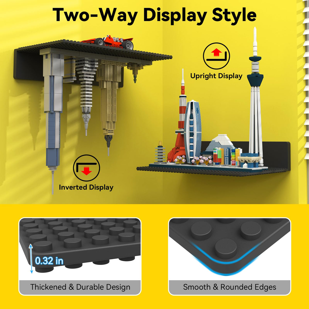 BlissBox supports up to 22 lb brick displays for stable long-term showcasing.