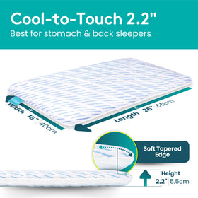 BLISSBURY 2-2 inch flat pillow side view showing neck and back support