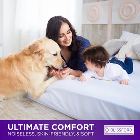 BLISSFORD easy-clean mattress protector simplifies post-spill cleanup