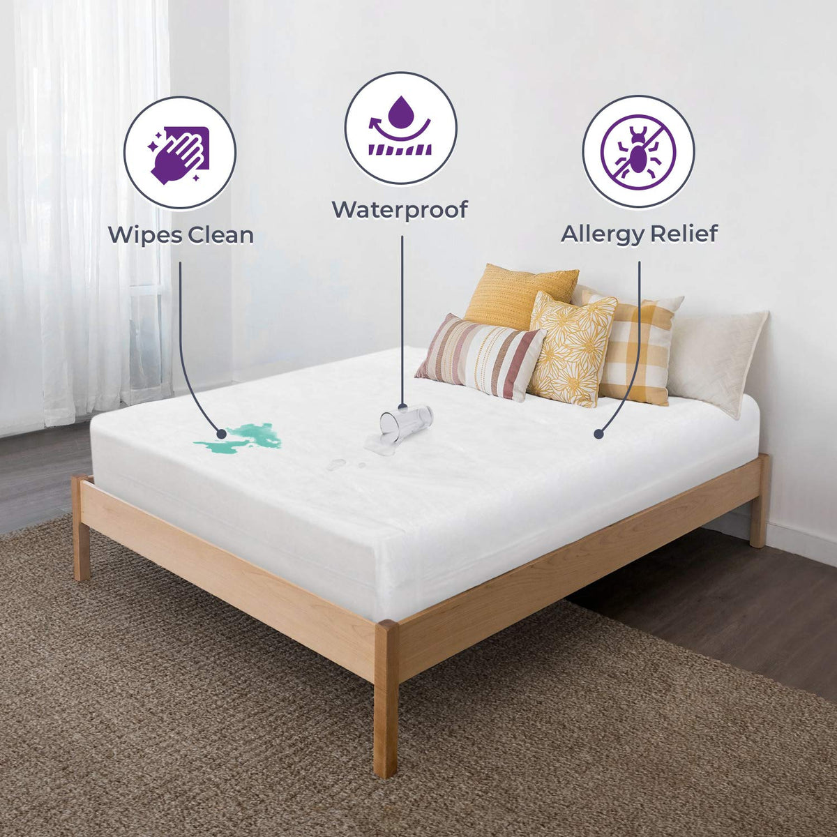 BLISSFORD encasement under-sheet design keeps protection in place.