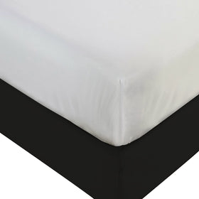 BLISSFORD mattress protector full-size fitted vinyl cover on bed blocks spills